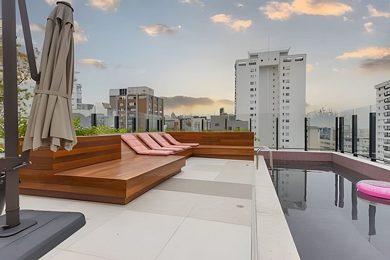 Experiência premium no Jardins | Piscina & Rooftop