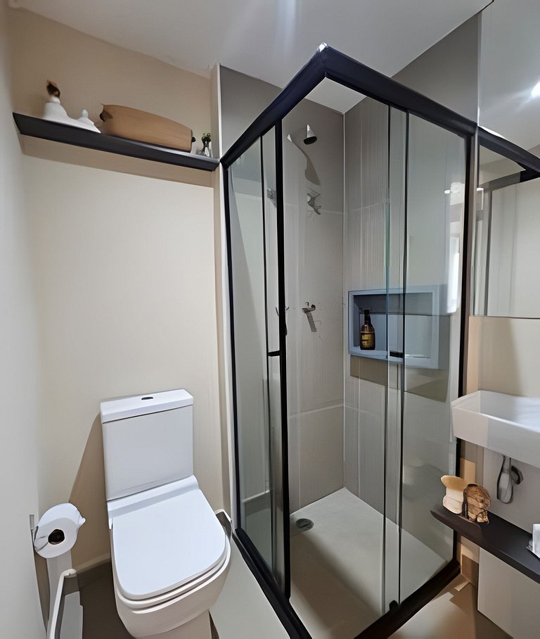 Flat Âmbar - novo, moderno e completo
