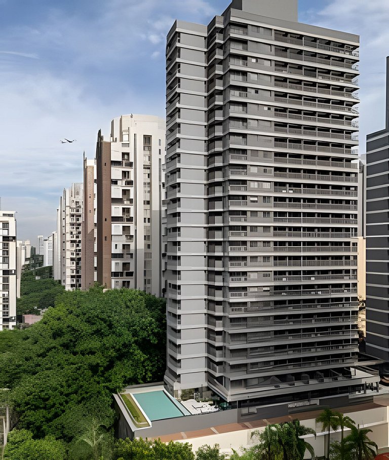 Studio Luxuoso com Lazer Completo-Prox. Ibirapuera