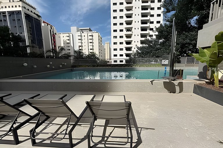 Studio Luxuoso com Lazer Completo-Prox. Ibirapuera