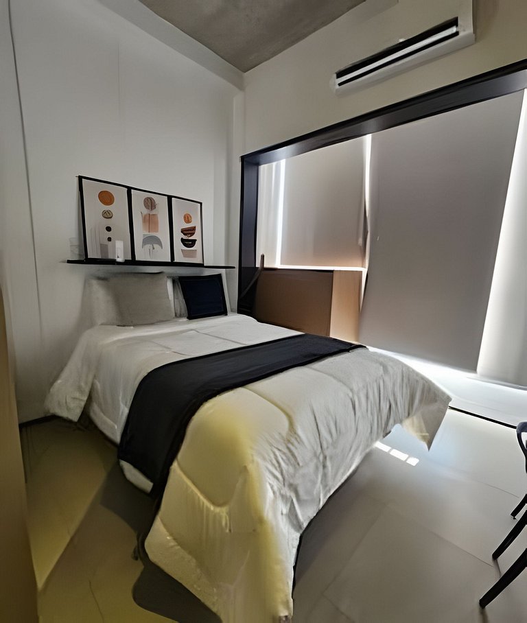 Studio novo e totalmente equipado no centro da Vila Olímpia