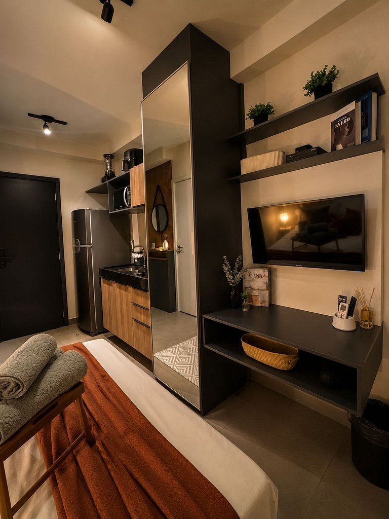 Flat Âmbar - novo, moderno e completo